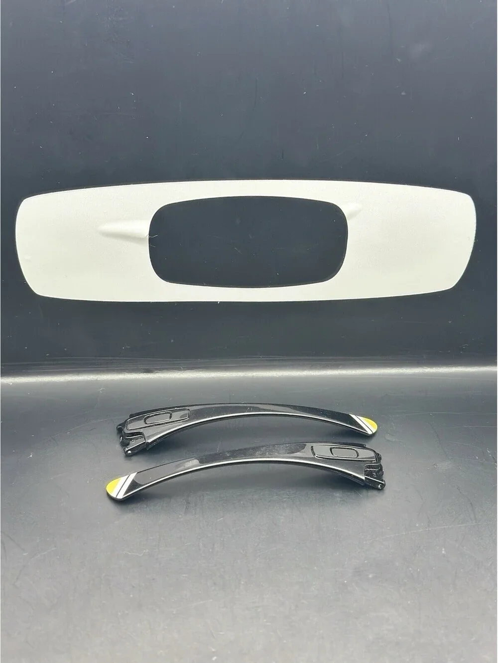 Oakley Hijinx Stussy Polished Black OEM Replacement Arms (w/Icons)